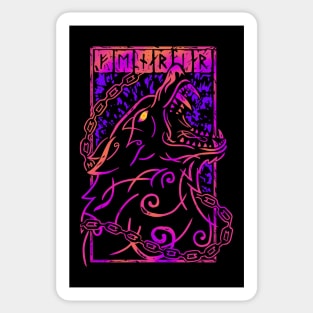 Neon Fenrir Sticker